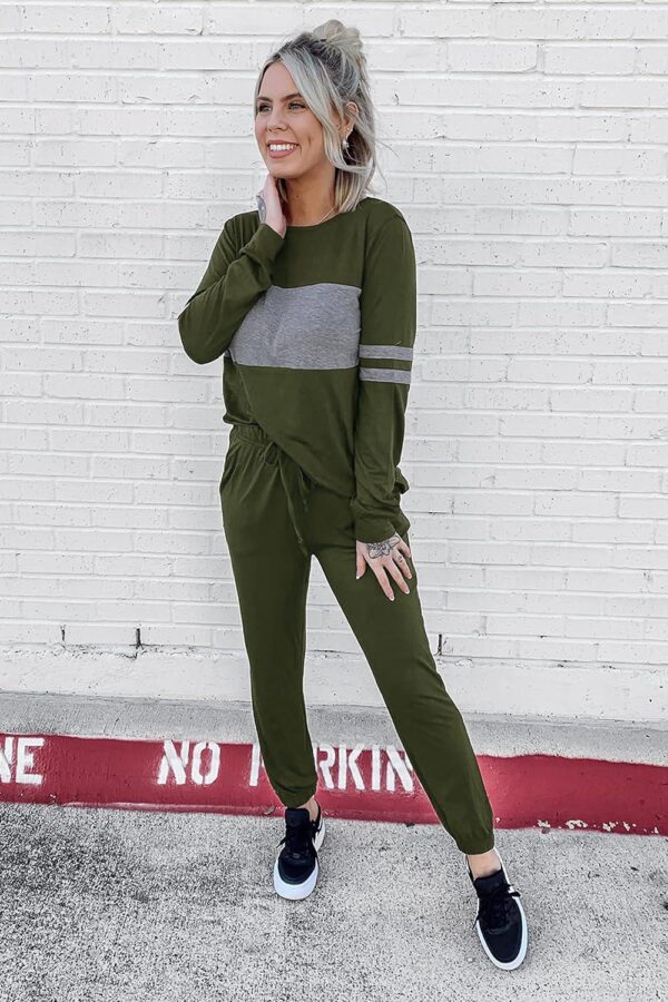 PRETTYGARDEN Womens 2 Piece Long Sleeve Tracksuit With Long Pants - Image 4