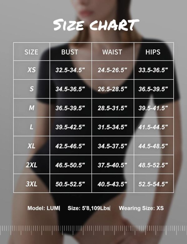 PUMIEY Women's V Neck Short Sleeve Bodysuit Sexy Tops Sharp Collection - Image 2