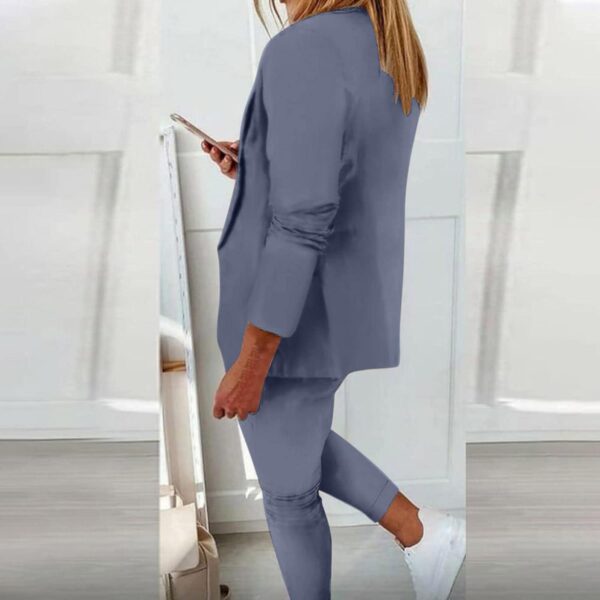 Pants Suits for Women Dressy Business Casual Outfits Blazer Sets Pant Suits 2 Piece Set Work Outfits Office Clothing - Image 3