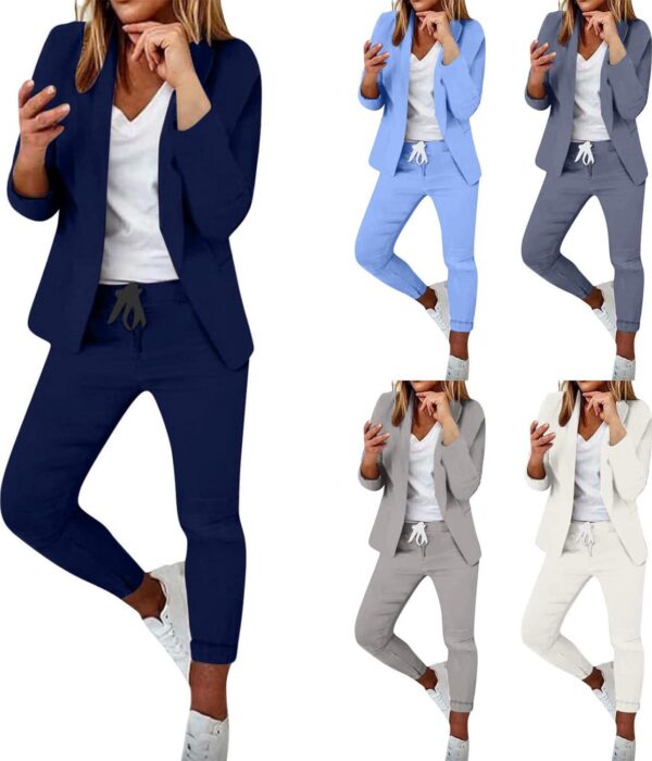 Pants Suits for Women Dressy Business Casual Outfits Blazer Sets Pant Suits 2 Piece Set Work Outfits Office Clothing - Image 7