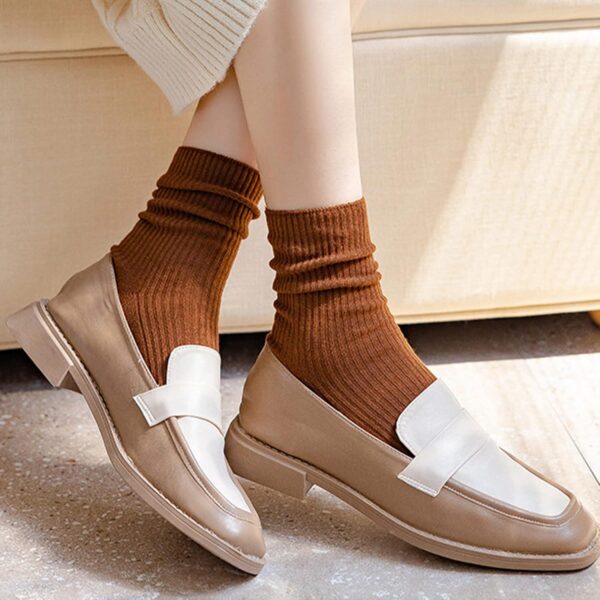 Pretty Crew Casual Athletic Stretchy Socks for Girls and Students, Aesthetic Neutral Comfy Basic Cotton Socks for Women - Image 8