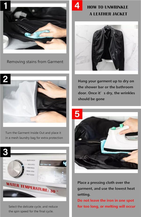 RISISSIDA Women Faux Leather Blazer Jackets/Shacket for Spring and Fall Fashion, Vegan Leather Button Down Coats - Image 5
