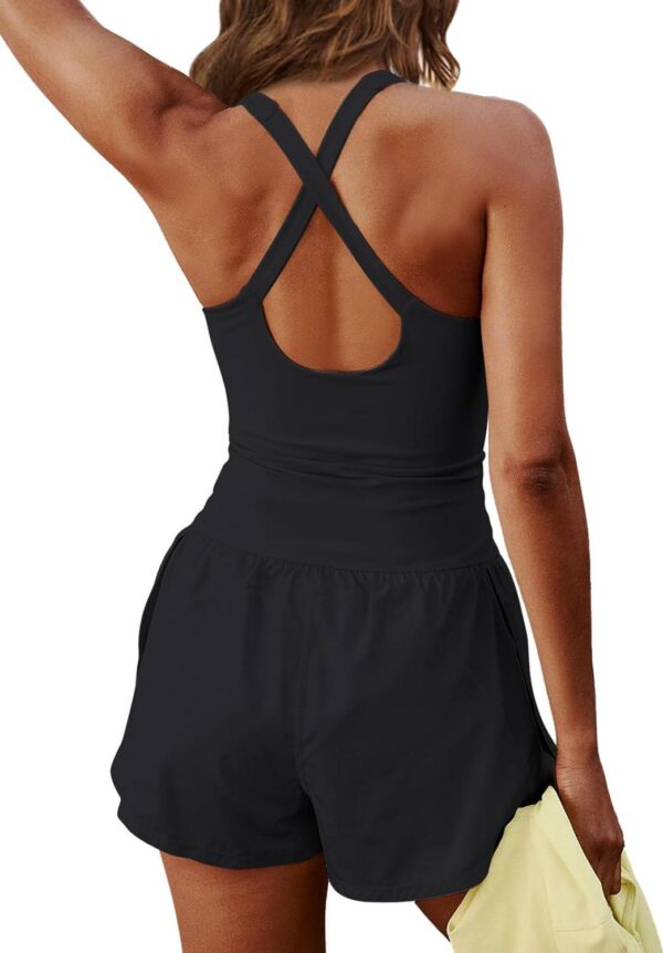 ReachMe Womens Running Onesie Workout Rompers Athletic Romper One Piece Outfits Exercise Jumpsuits Gym Yoga Clothes - Image 9