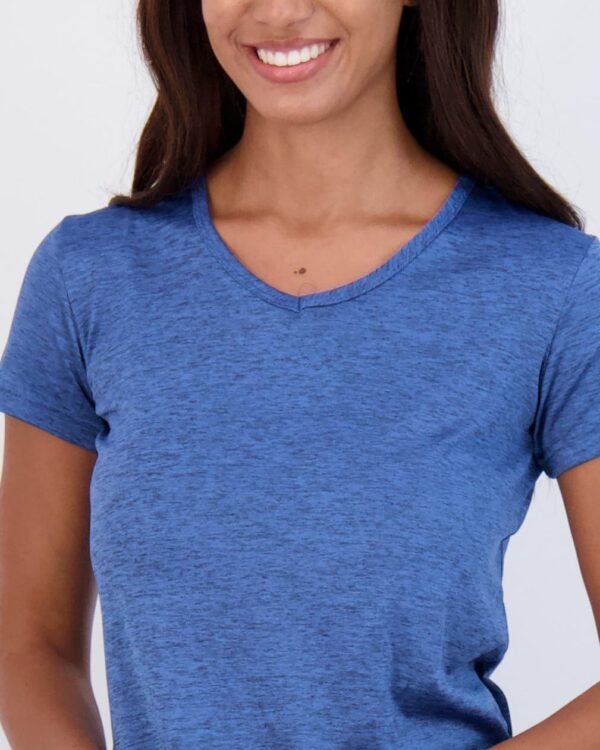 Real Essentials 5 Pack: Women's Short Sleeve V-Neck Activewear T-Shirt Dry-Fit Wicking Yoga Top (Available in Plus) - Image 3