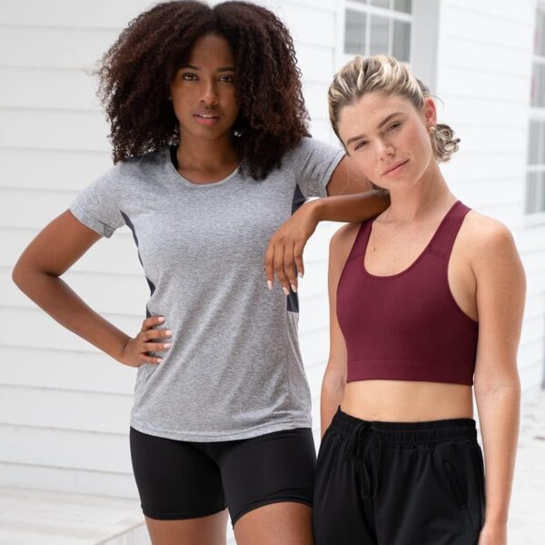 Real Essentials 5 Pack: Women's Dry Fit Tech Stretch Short-Sleeve Crew Neck Athletic T-Shirt (Available in Plus Size) - Image 4
