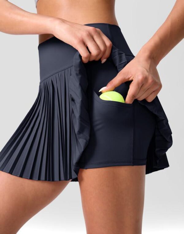 SANTINY Pleated Tennis Skirt for Women with Pockets Shorts Women's High Waisted Lightweight Athletic Golf Skorts Skirts - Image 5