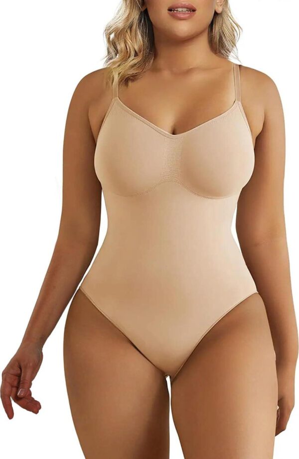 SHAPERX Women's Shapewear Bodysuit Tummy Control Body Shaper Seamless Sculpting Snatched Waist Body Suit