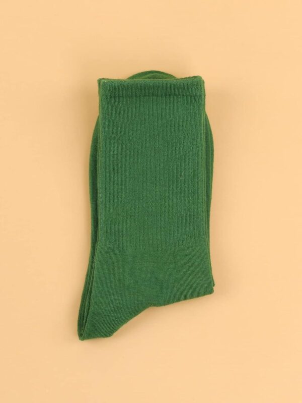 SHENHE Women's Ribbed Knit Cushioned Athletic Running Mid Calf Crew Socks - Image 4