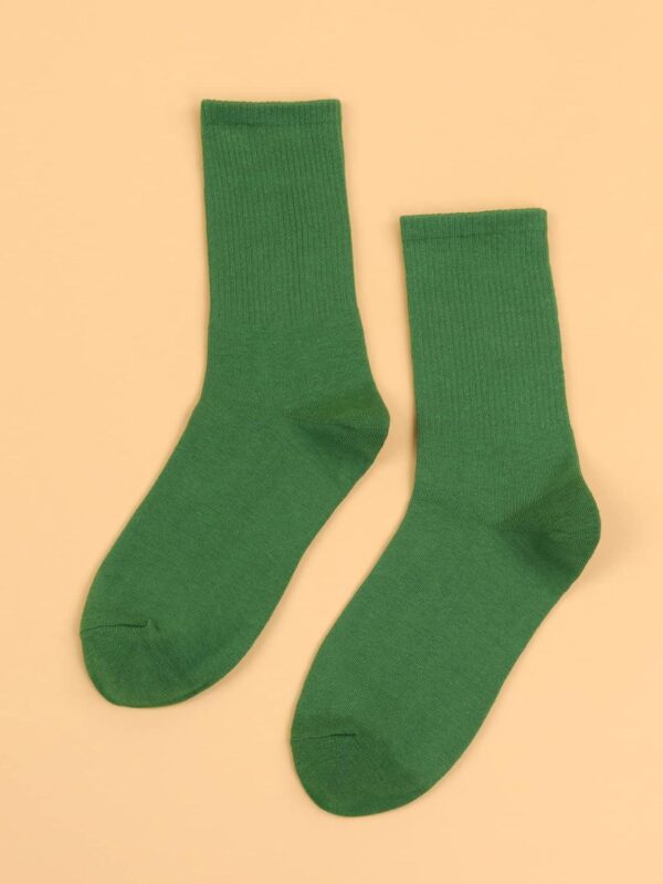 SHENHE Women's Ribbed Knit Cushioned Athletic Running Mid Calf Crew Socks - Image 5