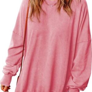 SHEWIN Womens Sweatshirt Casual Long Sleeve Crewneck Lightweight Pullover Tops Loose Sweatshirts