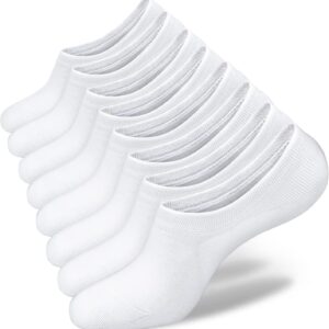SIXDAYSOX Womens No Show Socks 4-8 Pairs Ondo Low Cut Non-Slip Socks Invisible Cotton Liner Socks