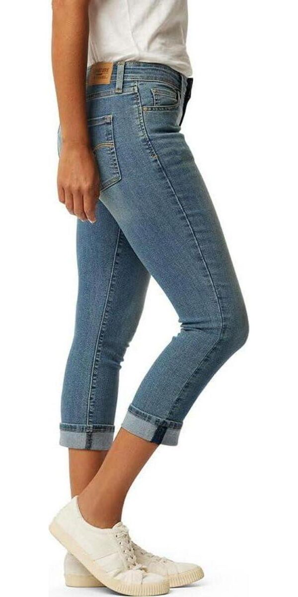 Signature by Levi Strauss and Co. Gold Women's Mid-Rise Slim Fit Capris (Available in Plus Size) - Image 2