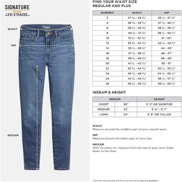 Signature by Levi Strauss and Co. Gold Women's Mid-Rise Slim Fit Capris (Available in Plus Size) - Image 4