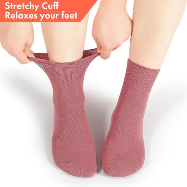 Soft Cotton Women Socks above Ankle Crew Bootie Socks Cute Lovely Smiley Face Novelty Socks Gifts for Women 5 Pairs - Image 4