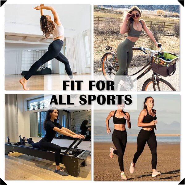 Soft Leggings for Women - High Waisted Tummy Control No See Through Workout Yoga Pants - Image 5