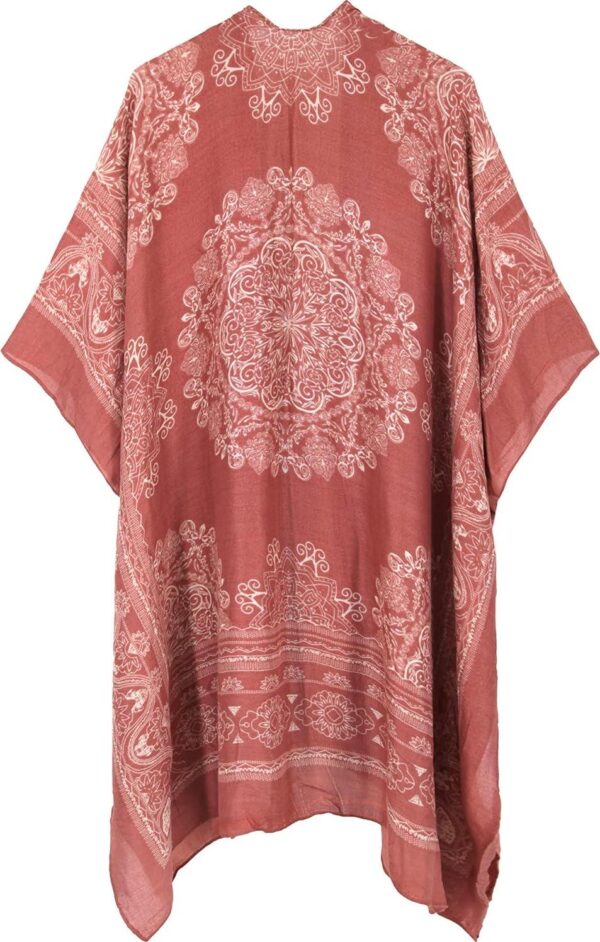 Spicy Sandia Kimonos for Women Floral Beach Cover Up Loose Swimsuit Bathing Suit Coverup Cardigan for Summer Swimwear - Image 6
