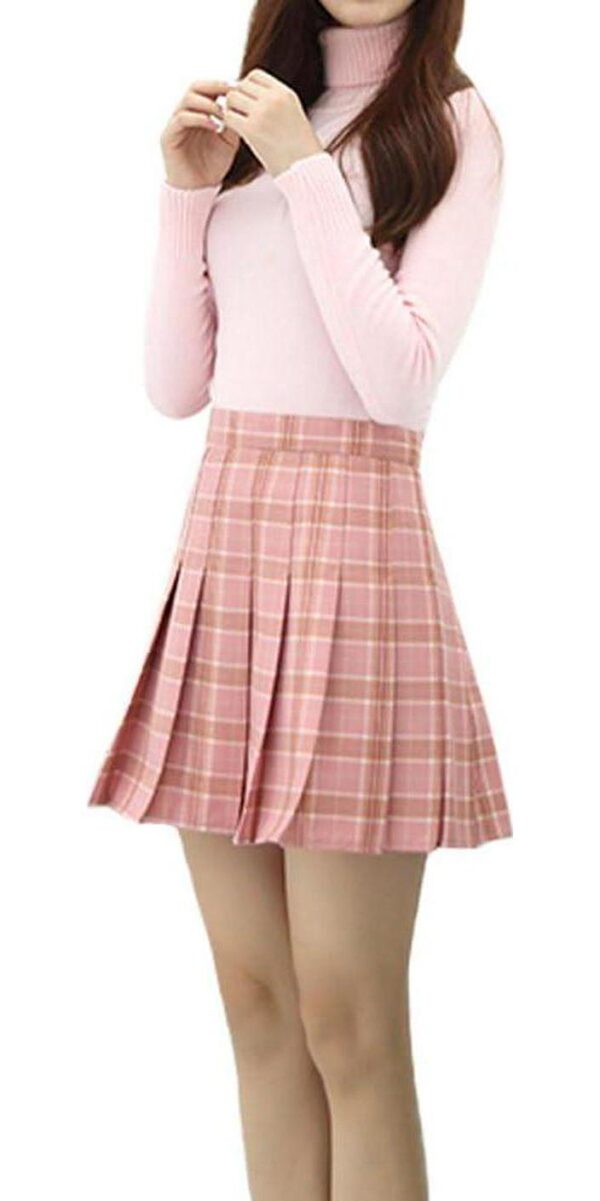 Sports High Waist with Underpants Tennis School Cheerleader Pleated Skirt - Image 4