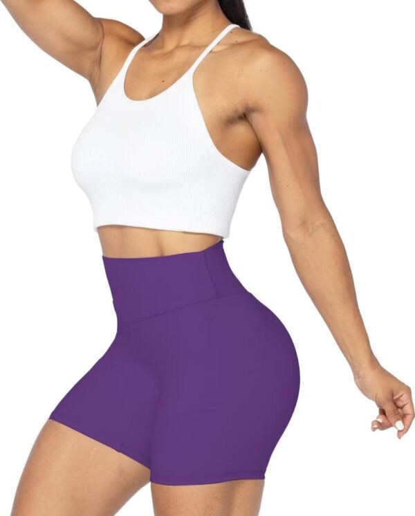 Sunzel No Front Seam High Waist Biker Shorts for Women, Squat Proof Yoga Workout Gym Bike Shorts - Image 5