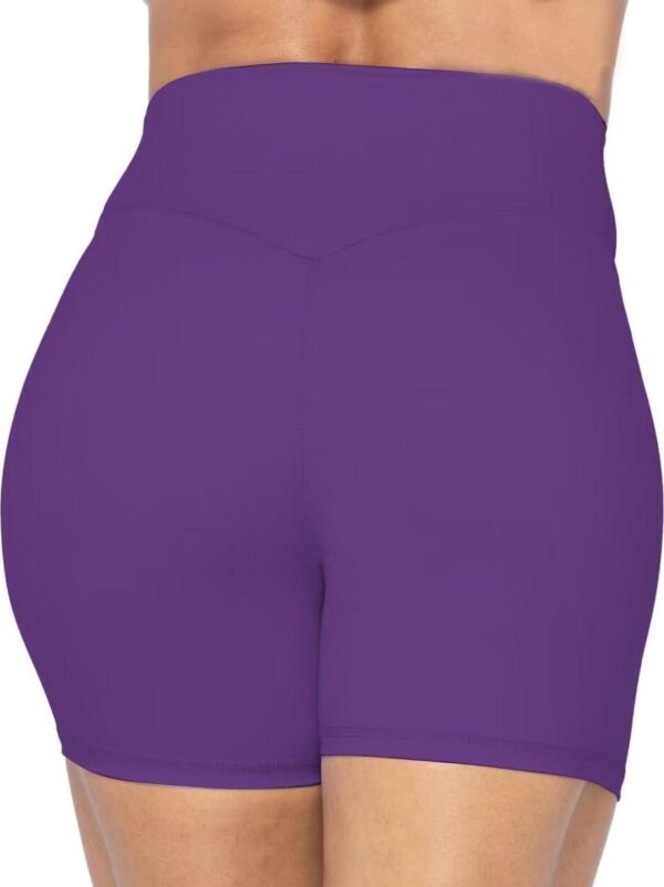 Sunzel No Front Seam High Waist Biker Shorts for Women, Squat Proof Yoga Workout Gym Bike Shorts - Image 4