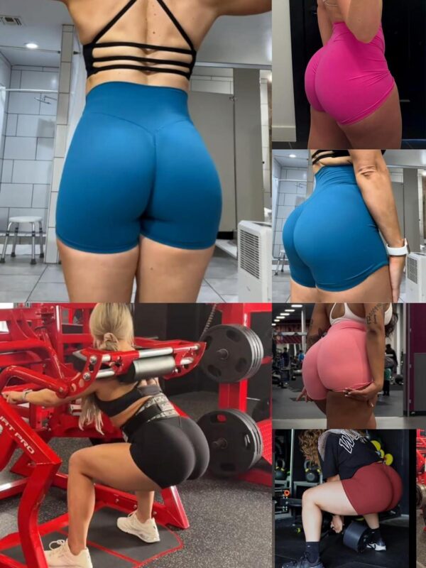 Sunzel No Front Seam Biker Shorts for Women with Pockets, Yoga Workout Gym Bike Shorts with Tummy Control - Image 6