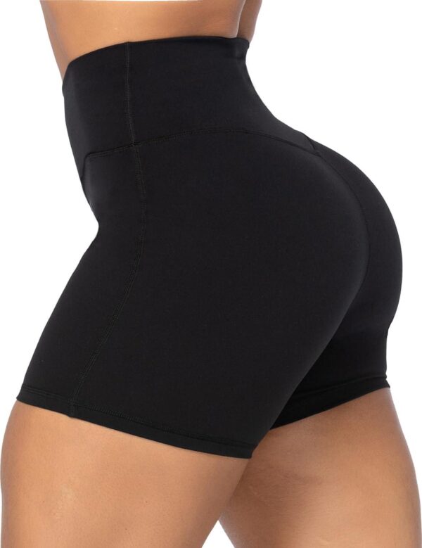 Sunzel Softmax Crossover Biker Shorts for Women, V Criss Cross High Waist Yoga Workout Gym Shorts with Tummy Control - Image 3