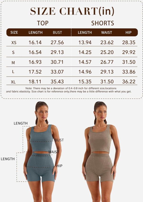 Trendy Queen 2 Piece Lounge Sets for Women Matching Workout Set Cropped Tank Tops and High Waist Yoga Leggings Active Wear - Image 6