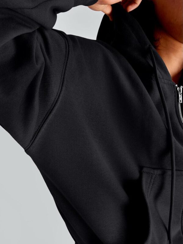 Trendy Queen Hoodies for Women Full Zip Up Cropped Sweatshirts Casual Hooded Pullover Sweaters Tops Fall Winter Clothes 2024 - Image 5