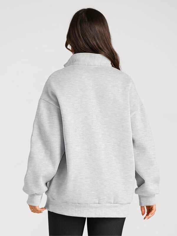 Trendy Queen Womens Oversized Sweatshirts Hoodies Half Zip Pullover Fall Fashion Outfits 2024 Y2k Clothes - Image 5