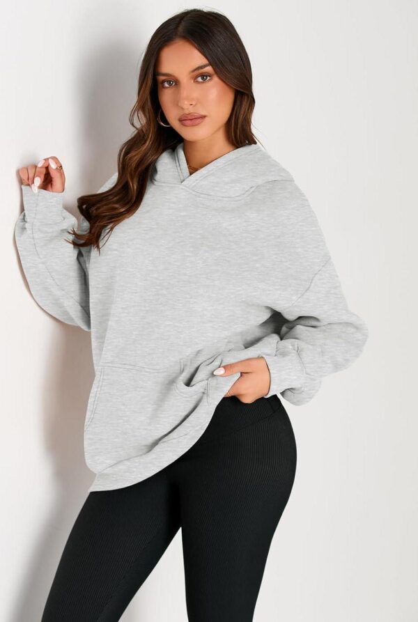 Trendy Queen Womens Oversized Hoodies Fleece Sweatshirts Long Sleeve Sweaters Pullover Fall Clothes with Pocket - Image 2