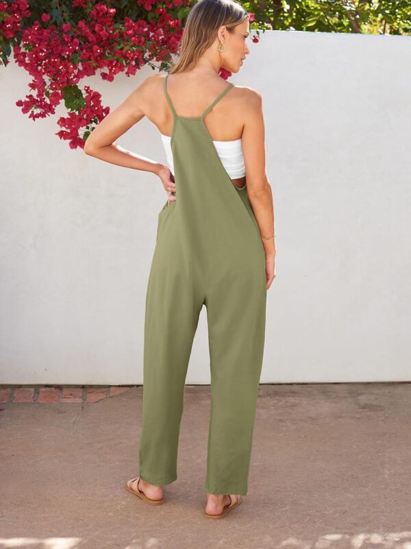 Trendy Queen Womens Jumpsuits Casual Summer Onesie Rompers Sleeveless Loose Baggy Overalls Jumpers with Pockets 2024 Clothes - Image 2