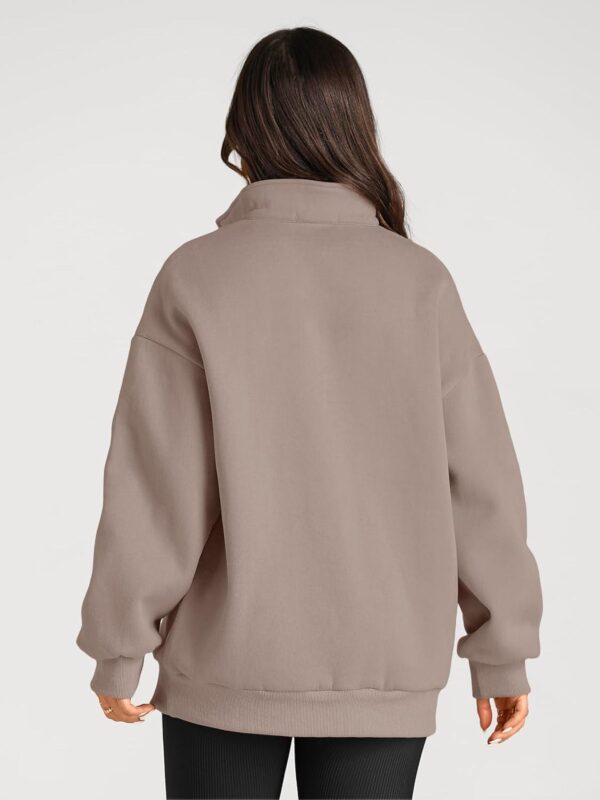 Trendy Queen Womens Oversized Sweatshirts Hoodies Half Zip Pullover Fall Fashion Outfits 2024 Y2k Clothes - Image 4
