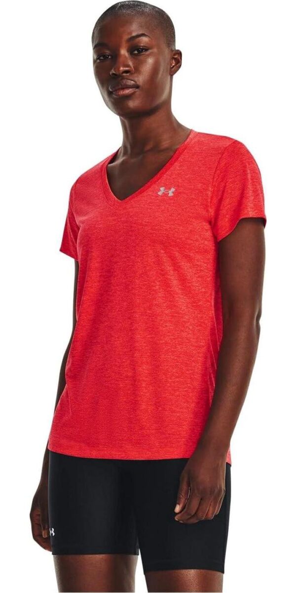 Under Armour Womens Tech V-Neck Twist Short-Sleeve T-Shirt - Image 2