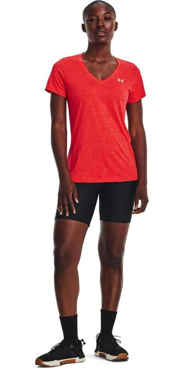 Under Armour Womens Tech V-Neck Twist Short-Sleeve T-Shirt - Image 4
