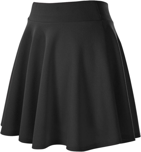 Urban CoCo Women's Basic Versatile Stretchy Flared Casual Mini Skater Skirt - Image 3