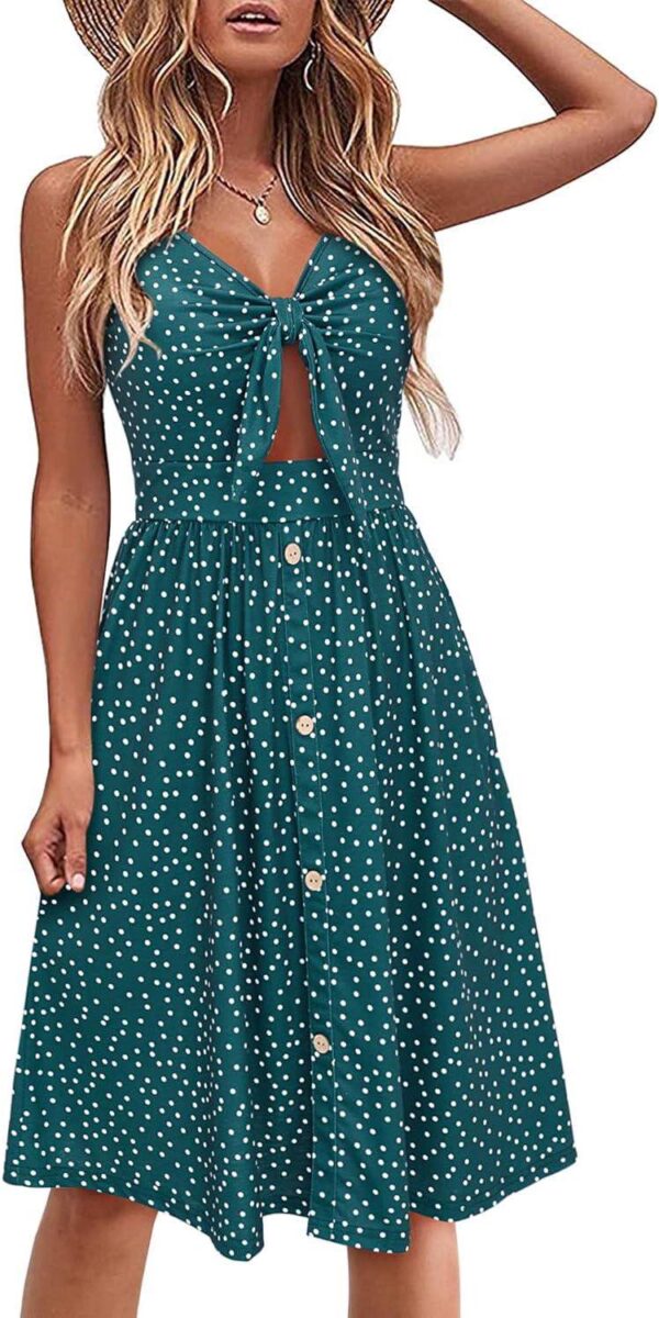 VOTEPRETTY Women's Summer Dresses Spring Sundresses Beach Clothes Outfit Vacation 2024 V Neck Casual Tropical Resort Hawaiian
