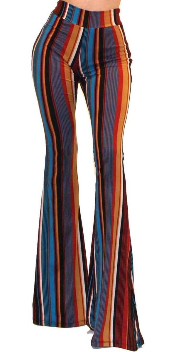 Vivicastle Women's USA Boho Comfy Stretchy Bell Bottom Flare Pants - Image 2