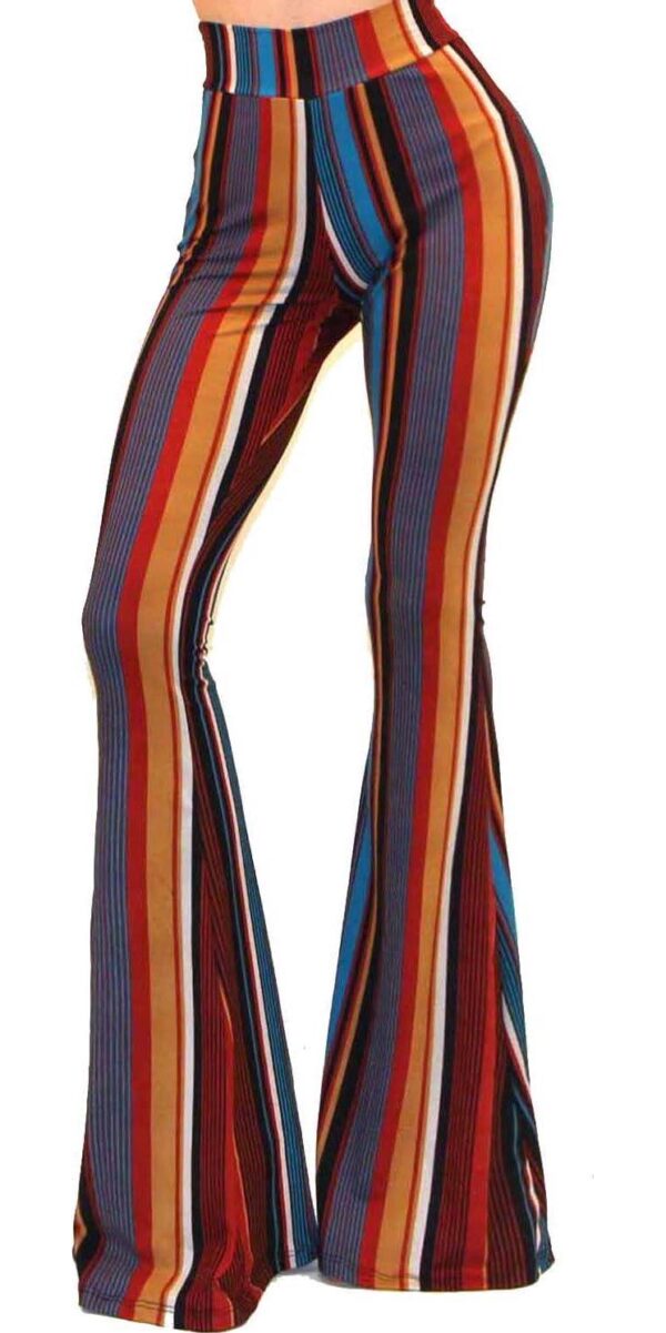 Vivicastle Women's USA Boho Comfy Stretchy Bell Bottom Flare Pants - Image 3