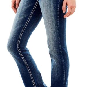 WallFlower Women's Luscious Curvy Bootcut Mid-Rise Insta Stretch Juniors Jeans (Standard and Plus)