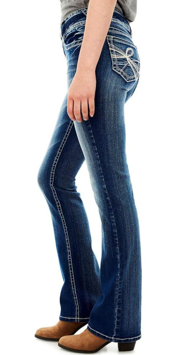 WallFlower Women's Luscious Curvy Bootcut Mid-Rise Insta Stretch Juniors Jeans (Standard and Plus) - Image 3