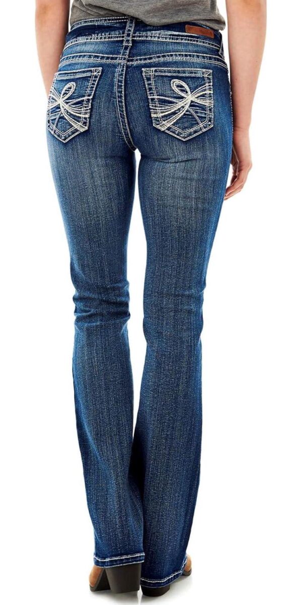 WallFlower Women's Luscious Curvy Bootcut Mid-Rise Insta Stretch Juniors Jeans (Standard and Plus) - Image 2