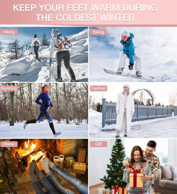 Warm Socks for Women (Knee High) Thermal Boot Socks for Winter, Running, Hiking, Gifts, Thick Socks for Cold Weather - Image 6