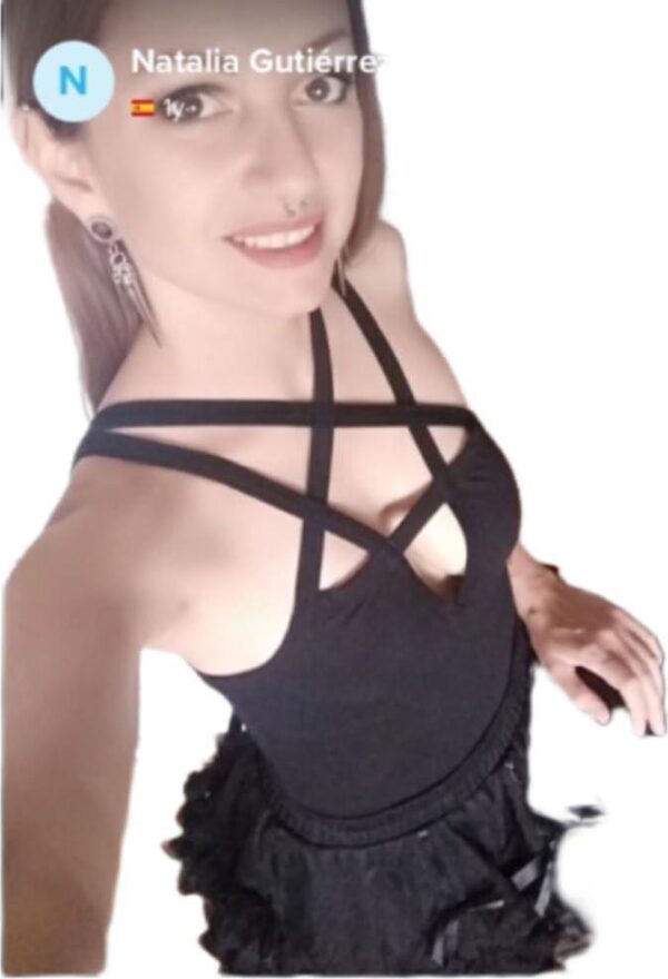 Women Hollow Out Low Chest Pentagram Bodysuit Gothic Dark Street Jumpsuit - Image 3