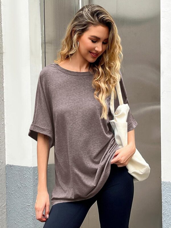 Women Oversized T-Shirt Summer Casual Short Sleeve Loose Tee Tops - Image 5