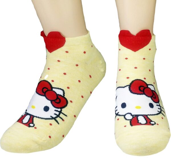 Women's Hello Kitty Cute Cotton Blend Ankle Socks Set, Lovely Kitty, One Size - Image 2
