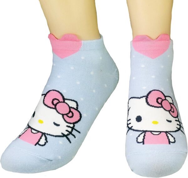 Women's Hello Kitty Cute Cotton Blend Ankle Socks Set, Lovely Kitty, One Size - Image 5