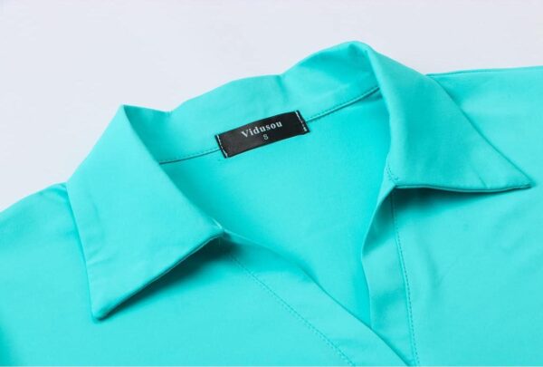 Women's Short Sleeve Golf Polo Shirts Tennis Shirts Sport T-Shirts Workout Tops - Image 3