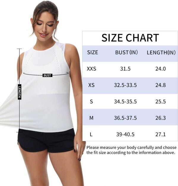 Women's Workout Tops for Women Mesh Sleeveless Yoga Shirts Athletic Running Tank Tops Cool-Dry Gym Shirts - Image 5
