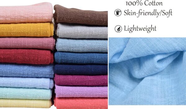 Womens Button Down Shirts Cotton Roll-up Long Sleeve Blouses Top with Pockets V Neck Casual Solid Tunics - Image 5