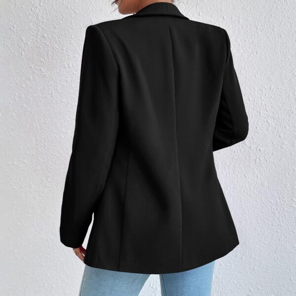 Womens Casual Blazers Long Sleeve Fashion Suit Jacket Open Front Lapel Collar Cardigan - Image 4