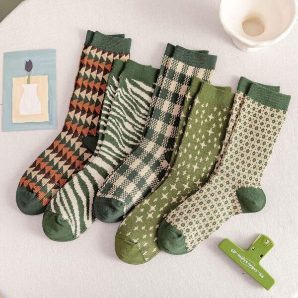 Womens Colorful Crew Socks, Novelty Fashion Casual for Women, Assorted Pack - Image 4